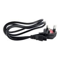 4world 3-pin Cloverleaf Power Supply Cable 1.5m Black (08232-uk)