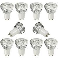 4W GU10 LED Spotlight 4 High Power LED 420LM lm White Dimmable / DecorativeAC100-240 / AC110-130 / AC12V 10Pcs