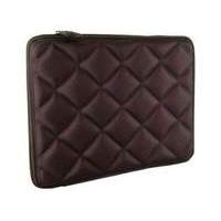 4world Quilted Ultrabook/notebook Sleeve And Lock For 13.3 Inch With Green Soft Inner Brown (08644)