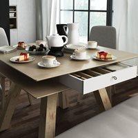 4YOU DINING TABLE WITH HIDDEN CONTAINER in Oak Effect - 200cm x 100cm