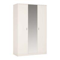 4You 3 Door Mirrored Wardrobe Pearl White