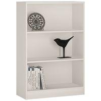 4You Medium Wide Bookcase Pearl White