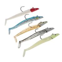 5 colors soft fishing lure bait 11cm22g 3d eyes jig fish head sinking  ...