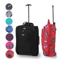 5 Cities 55/50cm Lightweight Trolley Hand Luggage Cabin Bag