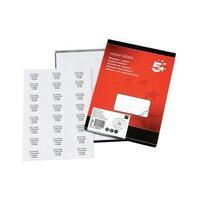 5 Star (70x37mm) Labels Copier Laser and Inkjet 24 per Sheet (White) Pack of 2400 Labels