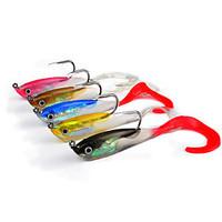 5 pcs Soft Bait Jigs Others Fishing Lures Soft Bait Jigs Jig Head Shad Assorted Colors g/Ounce, 100 mm/4\