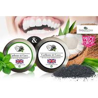 £5 instead of £38 for two 50ml tins of activated charcoal whitening powder from Carbone & Coco - save 87%
