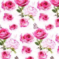 5 Sheets Of Girls Rose And Butterfly Wrapping Paper - 50 x 70cm