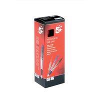 5 Star Ballpoint Pen Retractable Medium 1.0mm Tip 0.4mm Line (Red) - (Pack of 10 Pens)