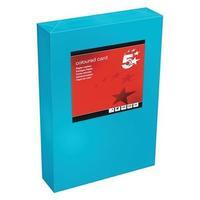 5 star office card tinted 160gsm a4 deep turquoise pack 250