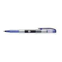 5 Star Rollerball Pen Liquid Fine 0.7mm Tip 0.5mm Line (Blue) - (Pack of 12 Pens)