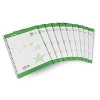 5 Star Eco Spiral Pad Punched 4 Holes A4 [Pack 10]