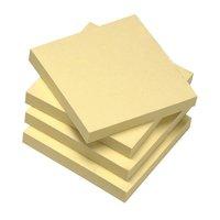 5 Star Re-Move Recycled Notes Repositionable Pad of 100 Sheets 75x75mm Yellow (Pack of 12)