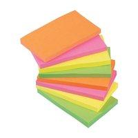 5 Star Re-Move Notes Repositionable Neon Pad of 100 Sheets 76x127mm Assorted [Pack 12]