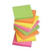 5 Star Re-Move Notes Repositionable Neon Pad of 100 Sheets 76x76mm Assorted [Pack 12]