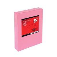 5 Star Office Coloured Copier Paper Multifunctional Ream-Wrapped 80gsm A4 Medium Pink [500 Sheets]