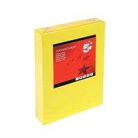 5 Star Office Coloured Copier Paper Multifunctional Ream-Wrapped 80gsm A4 Deep Yellow [500 Sheets]