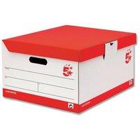 5 Star Office Storage Trunk Red & White [Pack 10]