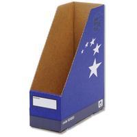 5 Star Elite Magazine File Quick-assembly Recycled A4 Plus Blue [Pack 10]