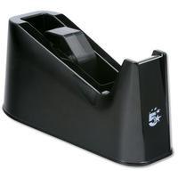5 Star Office Tape Dispenser Desktop Weighted Non-slip Roll Capacity 25mm Width 66m Length Black