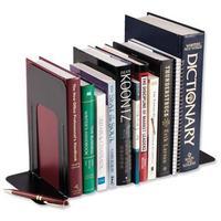 5 Star Office Bookends Large Metal Black [Pack 2]