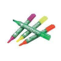 5 Star Eco Highlighter Assorted [Pack 4]