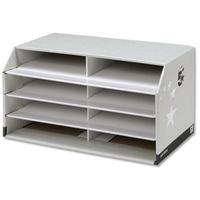 5 Star Facilities Document Sorter with 8 Compartments Grey