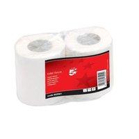 5 Star Toilet Tissue Twin Pack of 200 Sheets Per Roll (White) Pack of 36