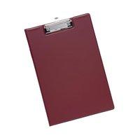 5 Star Fold-over Clipboard with Front Pocket Foolscap (Red)