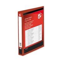 5 star presentation ring binder pvc 4 d ring 25mm size a4 red pack 10