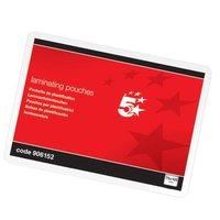 5 Star (A7) Laminating Pouches Glossy 250 Micron Pack of 100