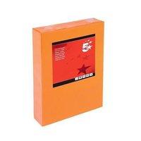 5 Star Office (A4) Card Tinted 160gsm (Deep Orange) Pack of 250 Sheets