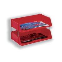 5 Star Letter Tray Wide Entry High-impact Polystyrene Stackable (Red)