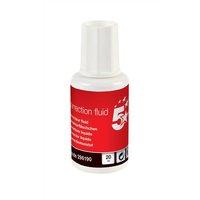 5 Star (20ml) Correction Fluid Fast-drying with Integral Mixer Ball (White) Pack of 10