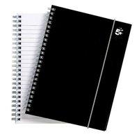 5 Star Notebook Wirebound Polypropylene Elasticated 80gsm A5 Black [Pack 6]