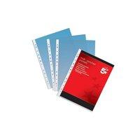 5 star punched pocket polypropylene top opening 80 micron a4 clear pac ...
