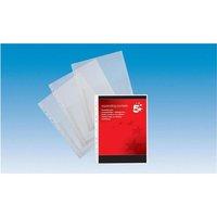 5 Star (A4) Expanding Punched Pocket PVC Top Flap 125 Micron (Clear) Pack of 10