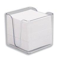 5 Star (90 x 90mm) Noteholder Cube Transparent with Approx. 750 Sheets of Paper (White)