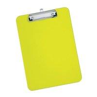 5 Star (A4) Solid Durable Plastic Clipboard with Rounded Corners (Lime Green)