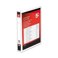 5 Star Presentation Ring Binder PVC 4 D-Ring 38mm Size A4 White [Pack 10]