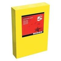 5 Star Office (A4) Multifunctional Coloured Card Tinted 160gsm (Deep Yellow) Pack of 250 Sheets