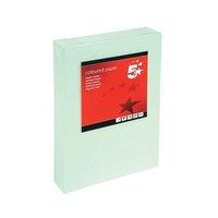 5 Star Office Coloured Card Multifunctional 160gsm A4 Light Green [250 Sheets]