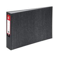 5 Star Mini Lever Arch File 70mm Spine Oblong Landscape A3 Cloudy Grey [Pack 2]