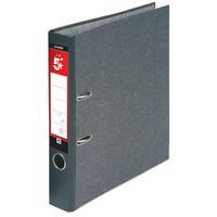 5 Star Mini Lever Arch File 50mm Spine Foolscap Cloudy Grey [Pack 10]