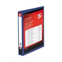 5 star presentation ring binder pvc 4 d ring 38mm size a4 blue pack 10