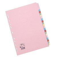 5 star subject dividers multipunched manilla board 20 part a4 assorted ...