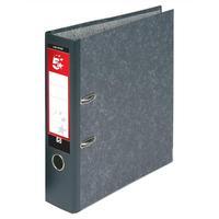 5 star lever arch file 70mm foolscap cloudy grey pack 10