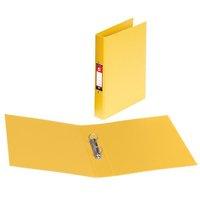 5 star ring binder pvc 2 o ring size 25mm a4 yellow pack 10