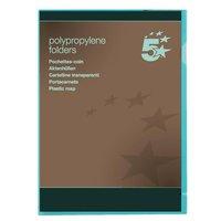 5 Star Folder Cut Flush Polypropylene Copy-safe Translucent A4 Green [Pack 25]