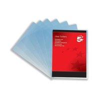 5 Star Folder Plastic Copy-safe 90 Micron A4 Clear [Pack 100]